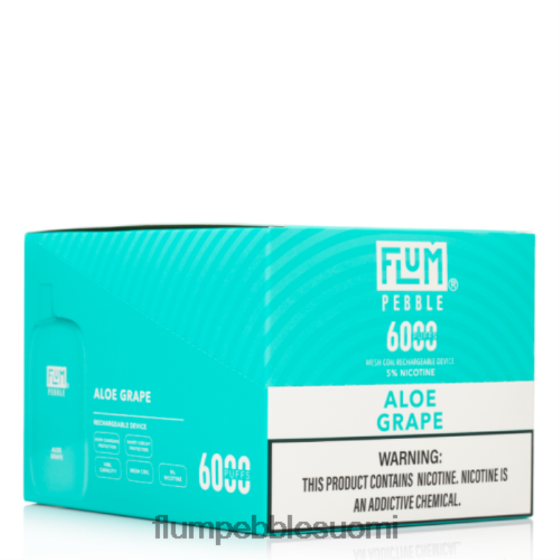 FLUM PEBBLES 6000 puhallusta 10 pakkausta aloe rypäle RZ0BL3 | FLUM PEBBLE VAPE SUOMI