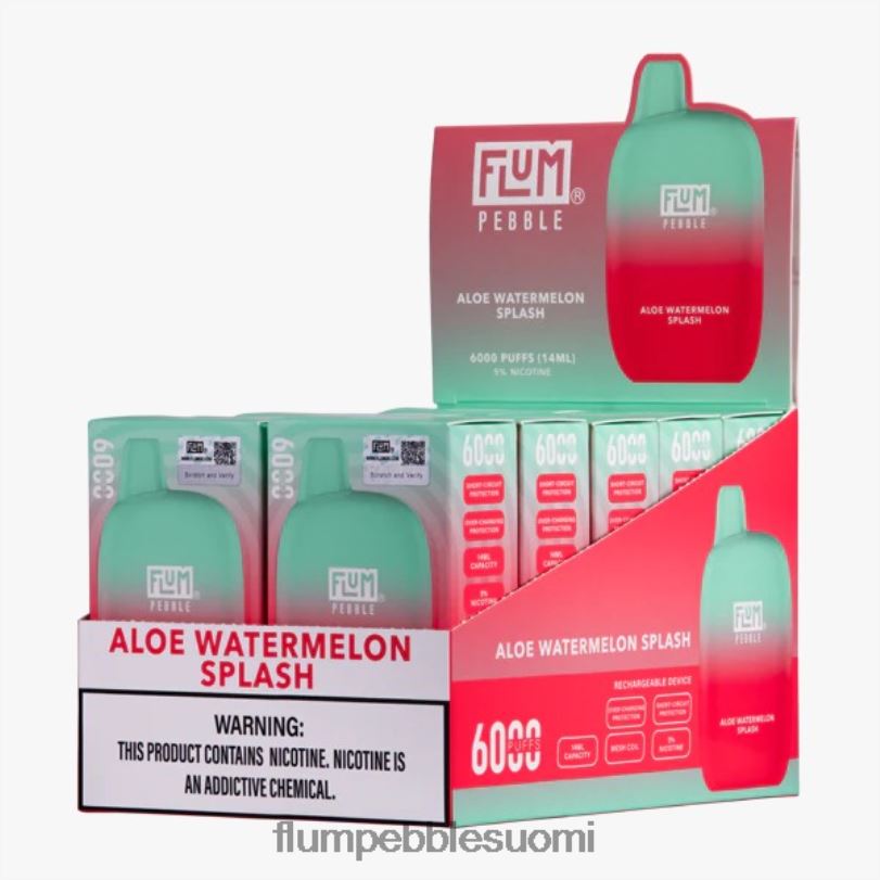 FLUM PEBBLES 6000 puhallusta 10 pakkausta aloe vesimeloni roiske RZ0BL5 | FLUM PEBBLE VAPE PRICE