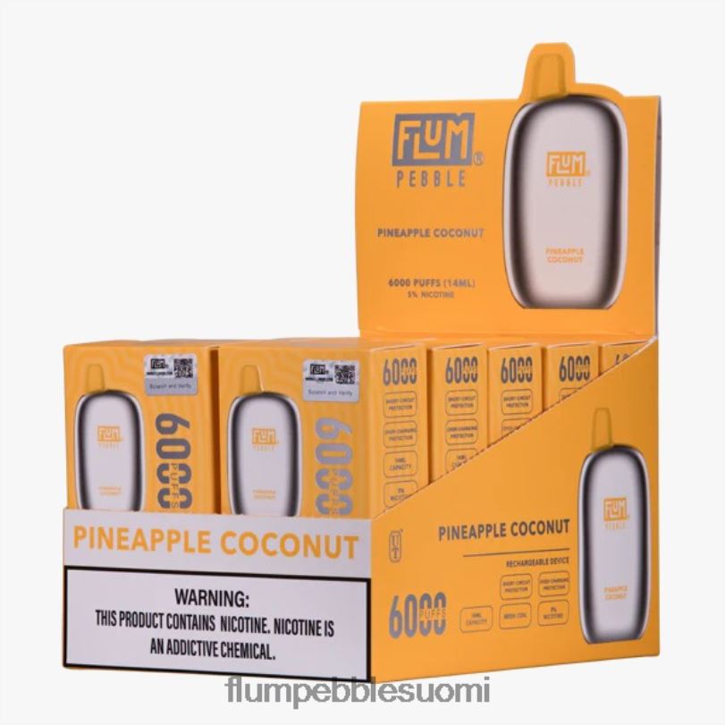 FLUM PEBBLES 6000 puhallusta 10 pakkausta ananas kookos RZ0BL66 | FLUM PEBBLE EUROPE