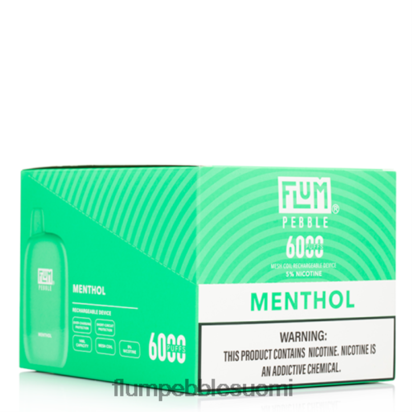 FLUM PEBBLES 6000 puhallusta 10 pakkausta mentoli RZ0BL58 | FLUM PEBBLE VAPE REVIEW