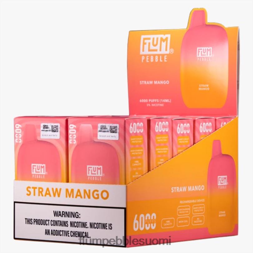 FLUM PEBBLES 6000 puhallusta 10 pakkausta olki mango RZ0BL69 | FLUM PEBBLE VAPE WEBSITE