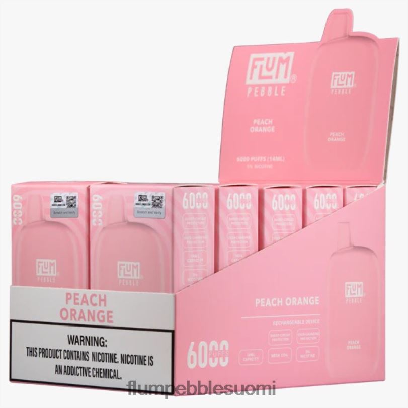 FLUM PEBBLES 6000 puhallusta 10 pakkausta persikka appelsiini RZ0BL63 | FLUM PEBBLE VAPE SUOMI
