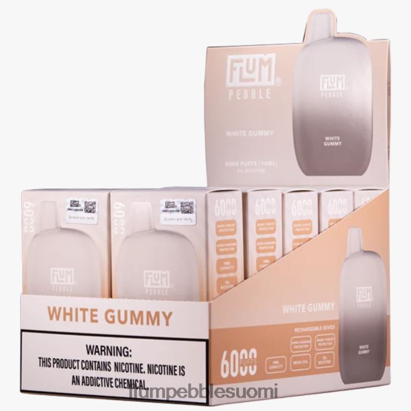FLUM PEBBLES 6000 puhallusta 10 pakkausta valkoinen kuminen RZ0BL88 | FLUM PEBBLE VAPE REVIEW
