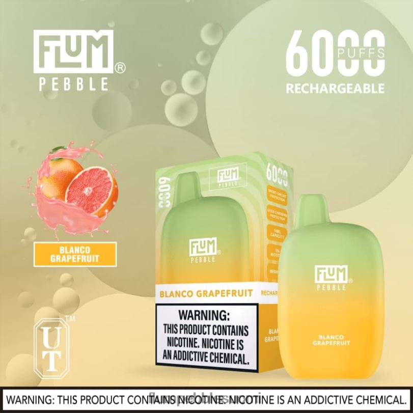 FLUM PEBBLES 6000 suihketta blanco greippi RZ0BL10 | FLUM PEBBLE VAPE WHOLESALE