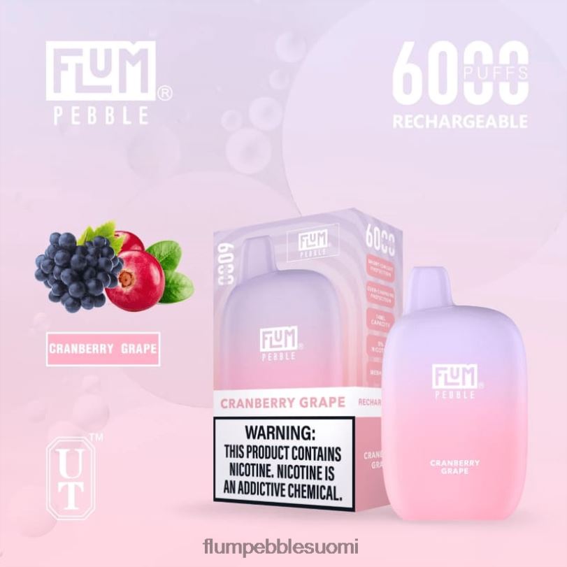 FLUM PEBBLES 6000 suihketta karpalo rypäle RZ0BL27 | FLUM PEBBLE VAPE FLAVORS